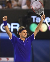 फ़ेडरर जीते, सेमीफ़ाइनल के मुक़ाबले तय