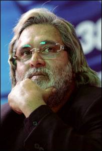 माल्या की टीम बंगलोर रॉयल चैलैंजर्स आईपीएल के सेमीफ़ाइनल तक नहीं पहुँच सकी थी