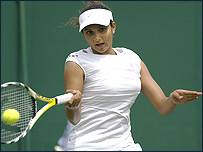 सानिया मिर्ज़ा पहली बार विंबलडन के क्वार्टर फ़ाइल में पहुँची थी