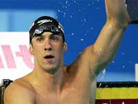 तैराकी विश्‍व में फेल्‍प्‍स का विश्व रिकार्ड