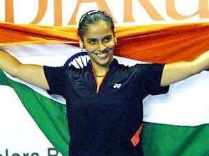 सायना नेहवाल का स्‍वदेश वापसी पर जोरदार स्‍वागत