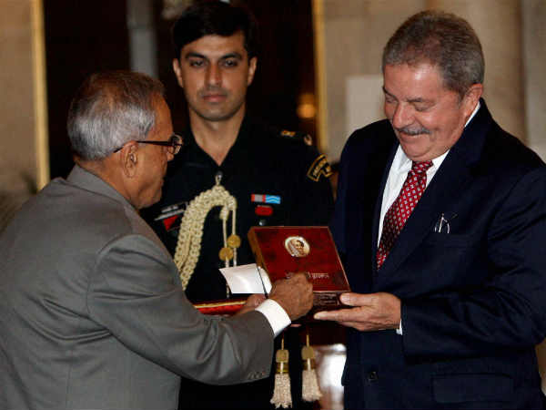 ब्राजील के पूर्व राष्‍ट्रपति भारत में 