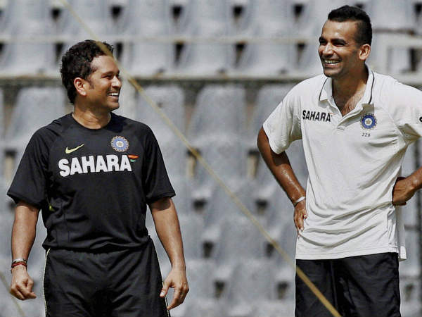 सचिन तेंदुलकर के साथ जहीर 