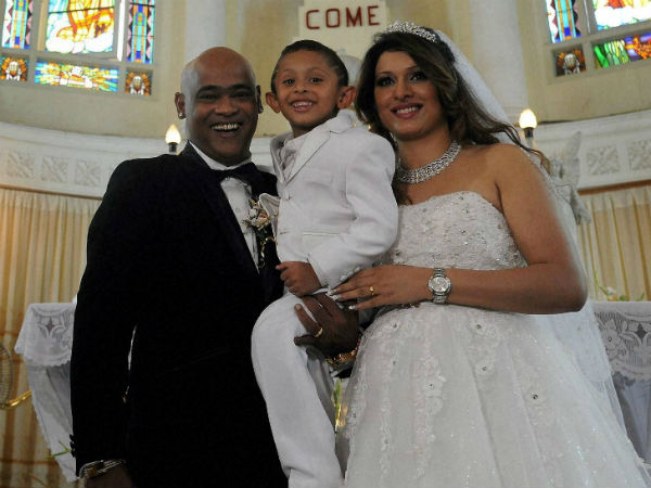 पूर्व पत्नी एंड्रिया हेवित से कांबली ने दोबारा शादी रचाई ..बेटा बना बाराती