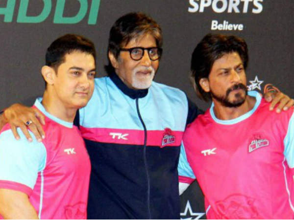 अमिताभ के साथ आमिर और शाहरूख