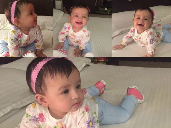 नटखट हो गई है साक्षी-माही की नन्हीं जीवा, देखें तस्वीरें