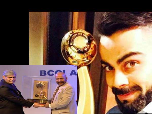 कोहली साल के सर्वश्रेष्ठ क्रिकेटर, किरमानी को लाइफटाइम अचीवमेंट अवार्ड