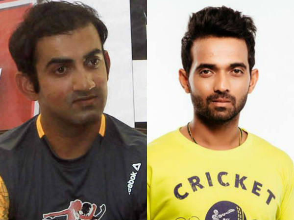 गौतम गंभीर- अजिंक्या रहाणे