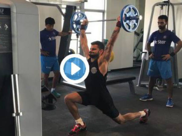 Video- देखिये कैसे जिम में कोहली और रहाणे जमकर बहा रहे हैं पसीना