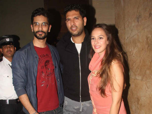 Pics: नीरजा की स्पेशल स्क्रीनिंग में हैजल संग पहुंचे युवी, सचिन भी थे साथ