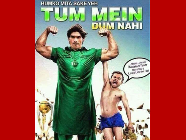 मैच से पहले पाक का घटिया मजाक, पोस्टर में इरफान के आगे विराट को दिखाया बच्चा