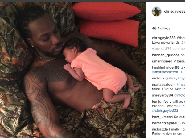 बेटी संग फोटो शेयर करने क्रिस गेल हुए इमोशनल, जानिए क्यों?