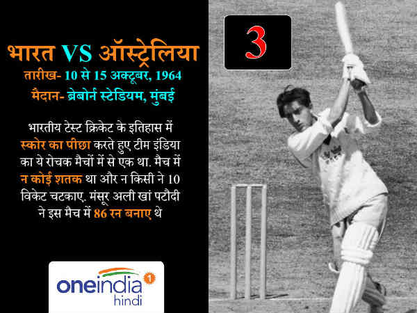 3. भारत बनाम आॅस्ट्रेलिया