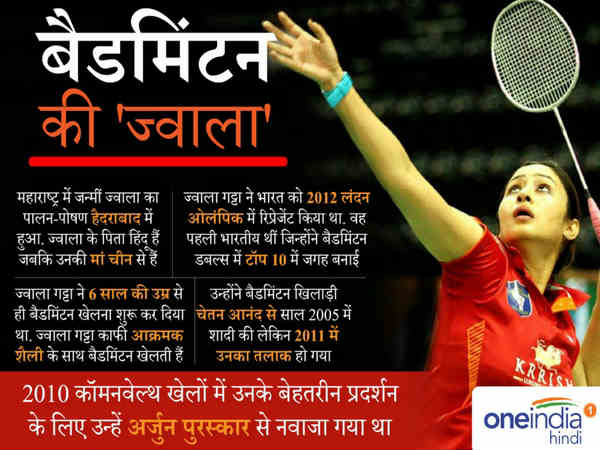 Birthday Special : जानिए बैडमिंटन की सबसे ग्लैमरस खिलाड़ी ज्वाला गट्टा के बारे में