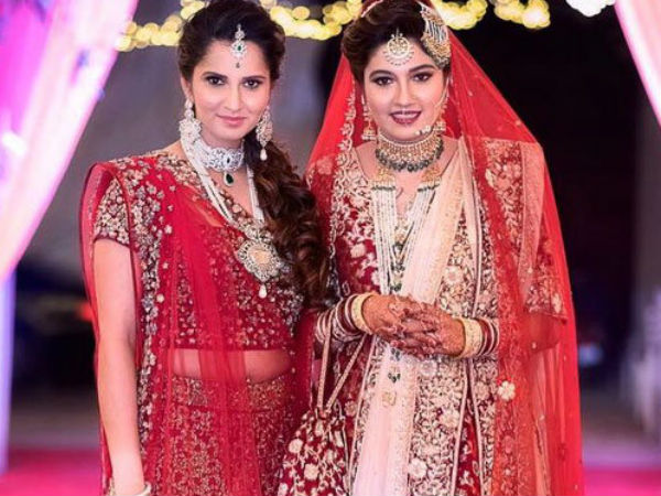 बहन की शादी में दुल्हन की तरह दिखीं सानिया मिर्जा, देखें तस्वीरें