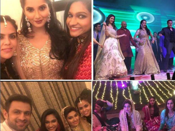 छोटी बहन के संगीत समारोह में सानिया मिर्जा ने लगाए सलमान-परिणीति संग ठुमके