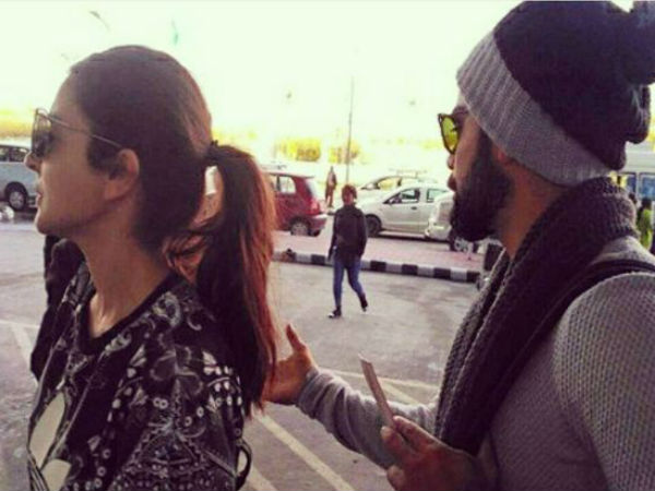 एक बार फिर एयरपोर्ट पर हाथों में हाथ थामे विराट-अनुष्का लेकिन...