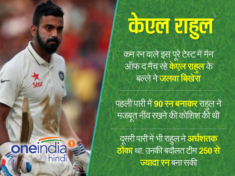 लोकेश राहुल को 'मैन ऑफ द मैच'