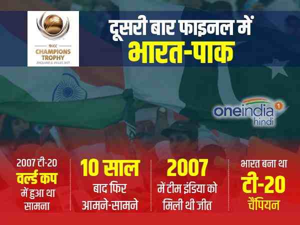 दूसरी बार फाइनल में भारत-पाक