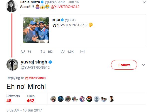 युवराज ने ट्वीट करके सानिया को दिया खास जवाब