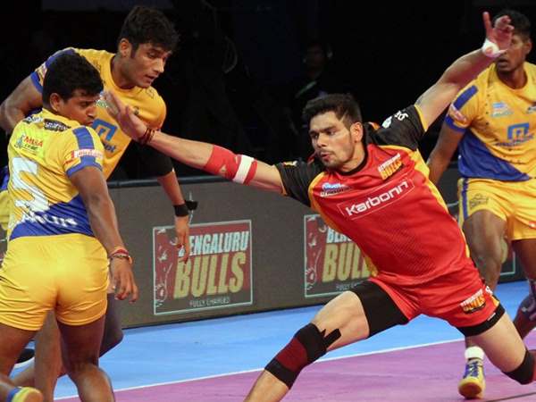 प्रो कबड्डी लीग 2017: बेंगलुरू बुल्स की तमिल थलाइवाज पर रोमांचक जीत