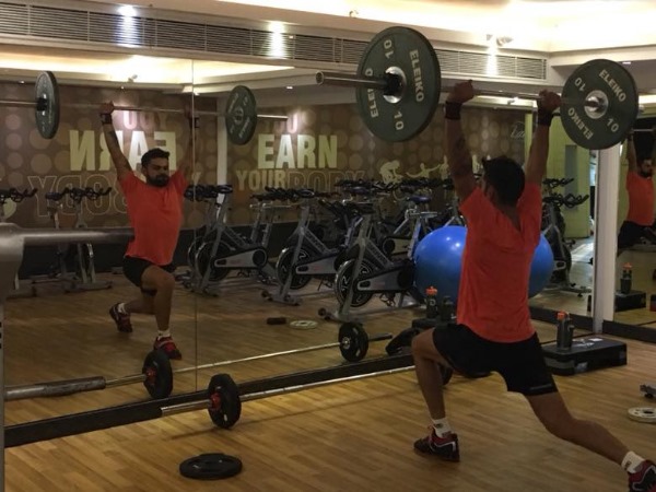 खिलाड़ियों ने जिम में जमकर पसीना बहाया