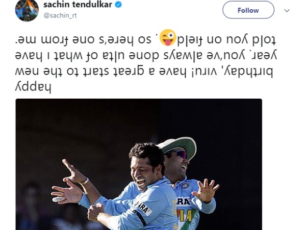 मुल्तान का सुल्तान 'वीरू' के जन्मदिन पर सचिन की 'उल्टी बधाई', किया बड़ा खुलासा