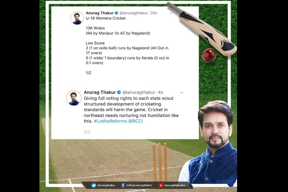2 रन पर All Out हुई टीम, अनुराग ठाकुर ने BCCI पर कसा तंज
