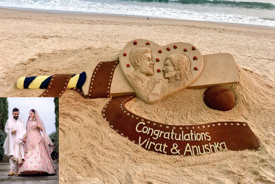 रेत पर बनी इस आकृति पर फिदा हुईं अनुष्का शर्मा, कह दी दिल की बात