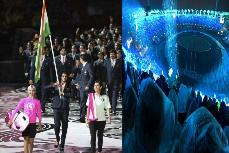 गोल्ड कोस्ट में हुआ 21वें कॉमनवेल्थ गेम्स का रंगारंग आगाज, सिंधु ने लहराया तिरंगा