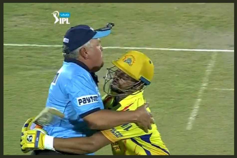 CSK VS RR: जब अंपायर के गले पड़ गए सुरेश रैना, देखें वीडियो