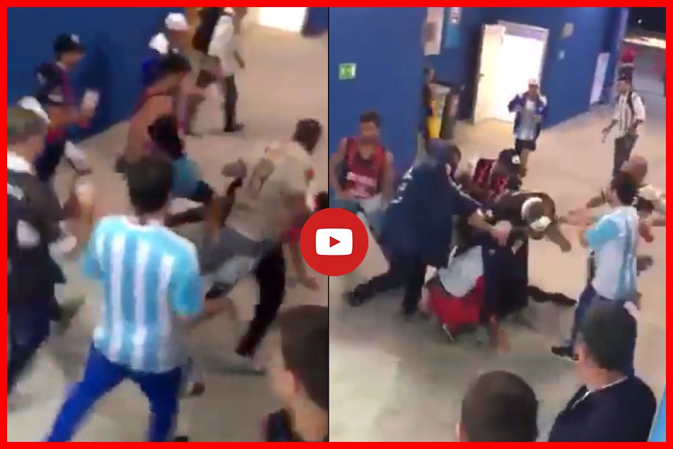 VIDEO: क्रोएशिया और अर्जेंटीना के समर्थक आपस में भिड़े, जमकर चले लात-घूंसे