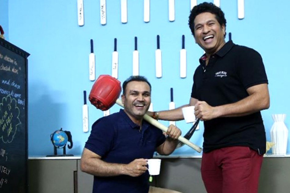 सचिन के आगे बैठकर गदाधारी हनुमान बने सहवाग, उन्हें बताया राम