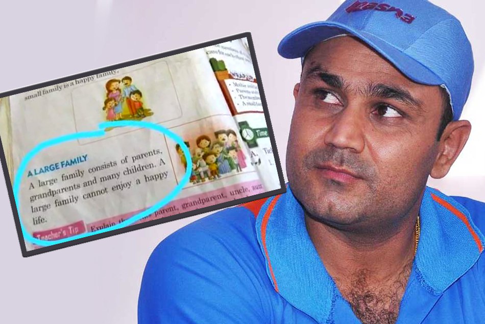 'बड़ा परिवार नहीं होता सुखी' किताब में लिखी इस बात पर भड़के सहवाग, कही ये बड़ी बात