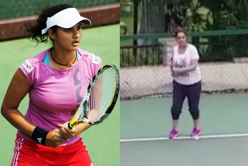 बेबी बंप के साथ टेनिस खेलती नजर आईं सानिया मिर्जा, देखें Video