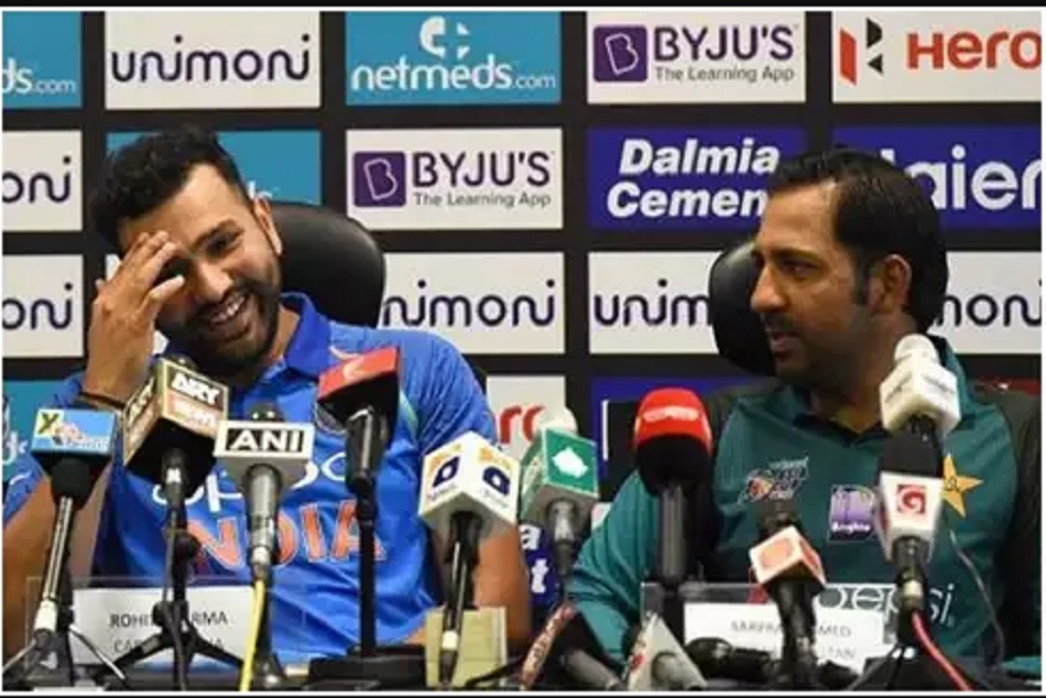 Video: रोहित शर्मा ने पाकिस्तान के कप्तान सरफराज के सामने कहा - अपने लड़कों को कंट्रोल करो