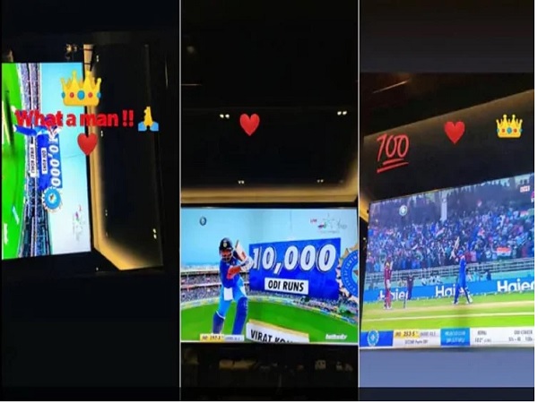 विराट कोहली के दस हजारी बनने पर अनुष्का का छलका प्यार, कुछ यूं जाहिर की खुशी