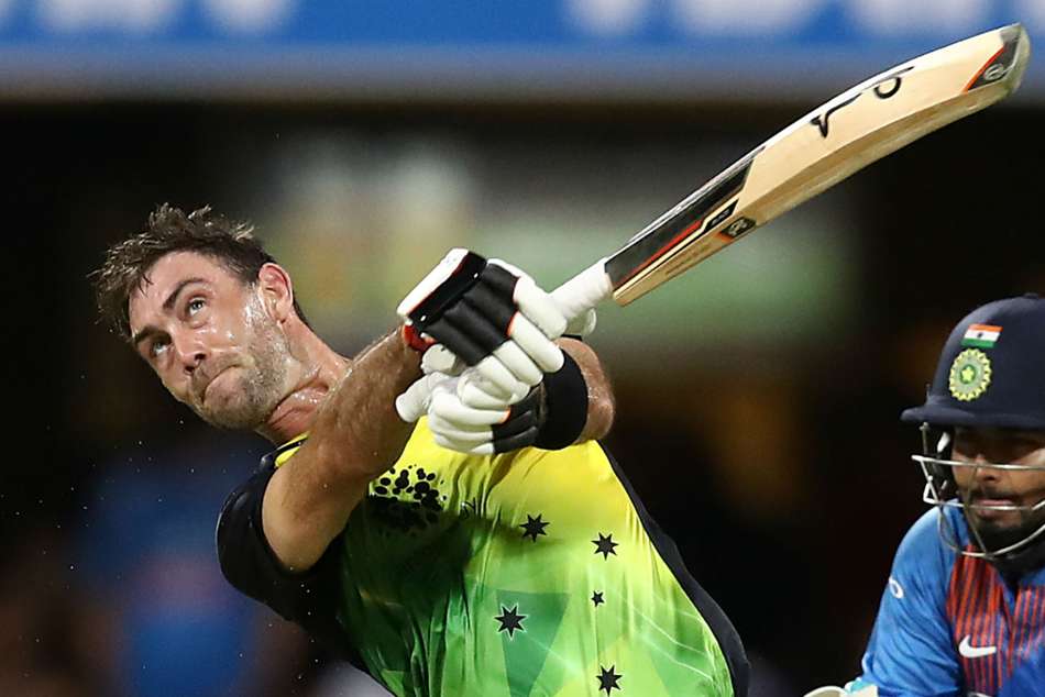 glenn maxwell shot hits the spider camera in india vs australia first t20 game
