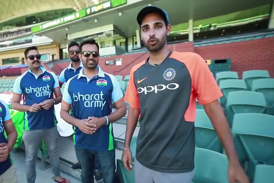 VIDEO : भारत आर्मी को भुवनेश्वर ने दिया सरप्राइज तो उन्हें भी मिला यह 'रिटर्न गिफ्ट'