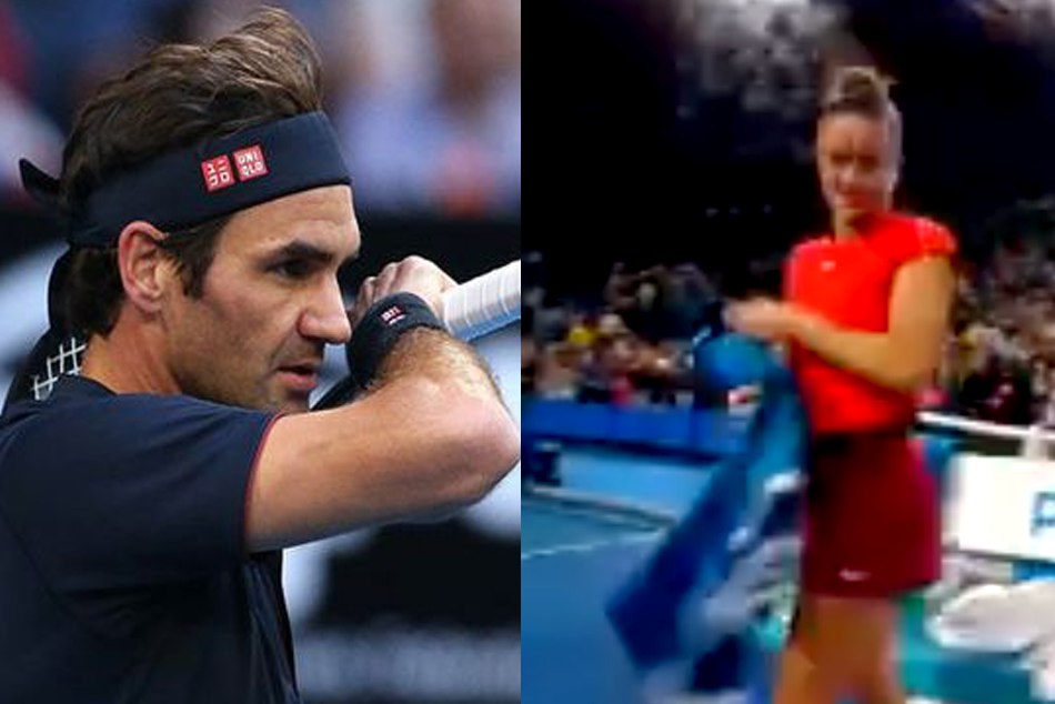 VIDEO : रोजर फेडरर को हराने के बाद इस महिला खिलाड़ी ने 'चुराया' उनका तौलिया