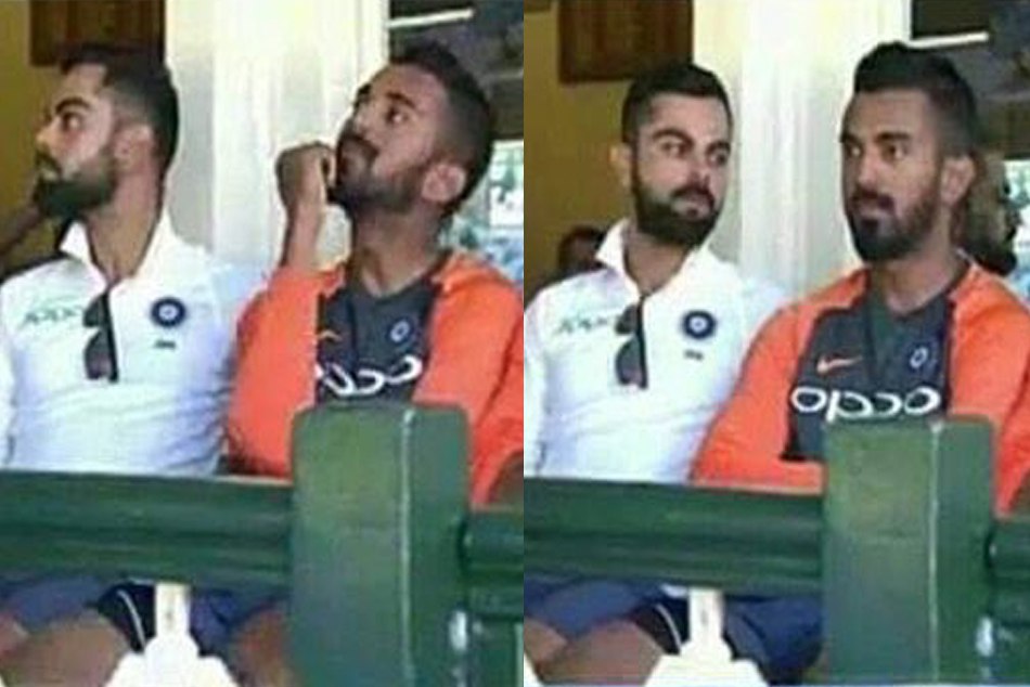 कोहली के साथ ड्रेसिंग रूम में बैठे राहुल की इस तस्वीर का लोगों ने उड़ाया मजाक