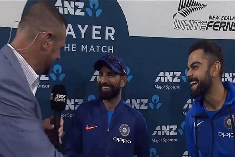 VIDEO: जब शमी से साइमन डुअल ने कहा -योर इंग्लिश बहुत अच्छा, जोर से हंस पड़े विराट