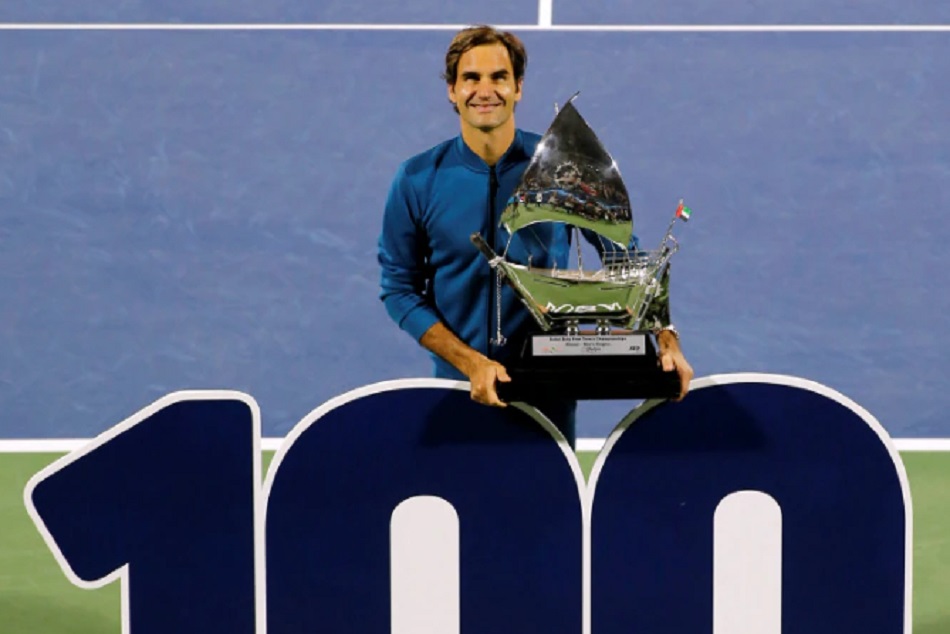 दुबई टेनिस चैम्पियनशिप जीतते ही फेडरर ने रचा इतिहास, पूरे किए 100 खिताब