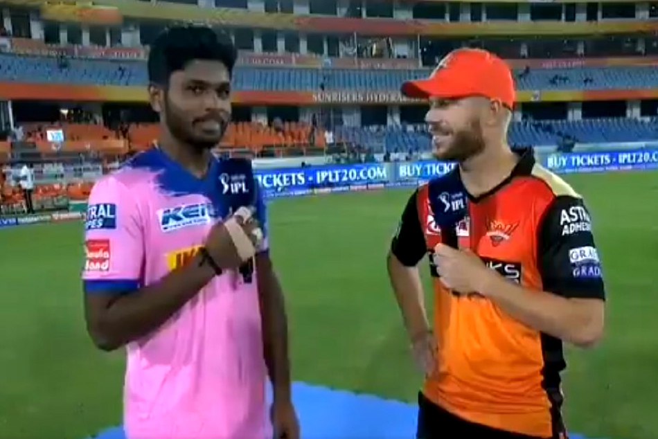 IPL 2019: जब डेविड वार्नर से बोले सैमसन- आपने मेरा शतक बर्बाद कर दिया, VIDEO