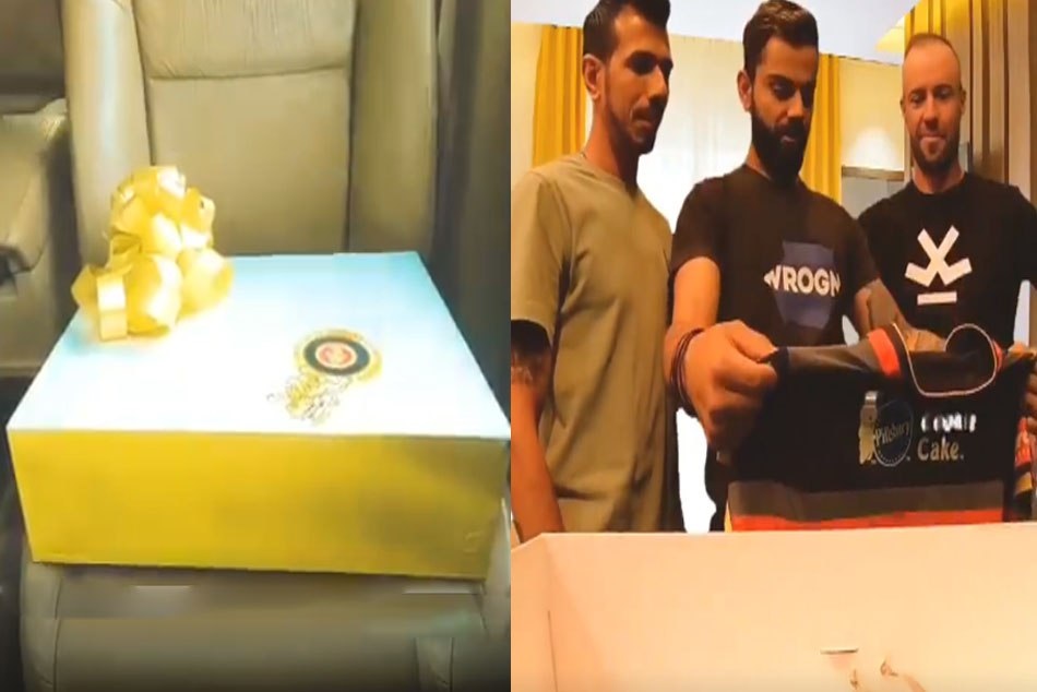 VIDEO: जब कोहली को मिली RCB की ऑफिशियल जर्सी तो कुछ ऐसा था डीविलियर्स, चहल का रिएक्शन