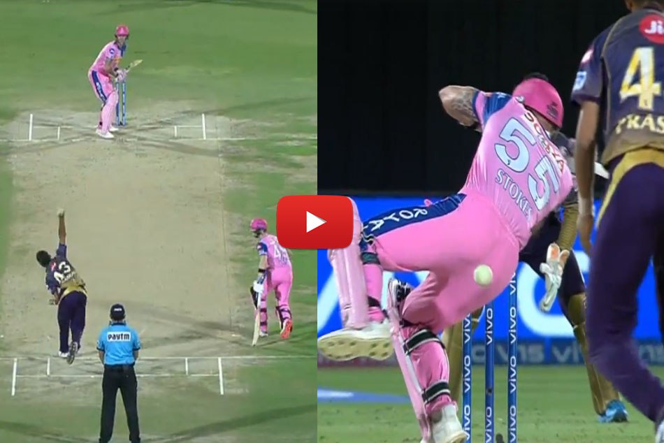 IPL 2019 : इस युवा गेंदबाज की रफ्तार भरी गेंद पर औंधे मुंह गिर गए बेन स्टोक्स, देखें VIDEO