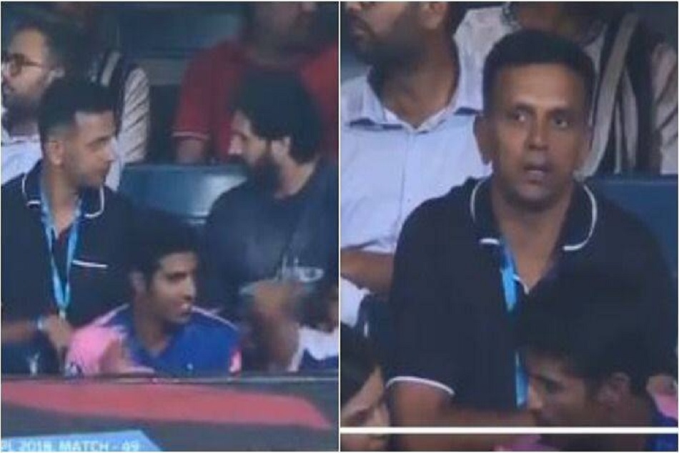VIDEO: राहुल द्रविड़ ने जीता सबका दिल, दर्शकों के बीच बैठकर देखने लगे मैच