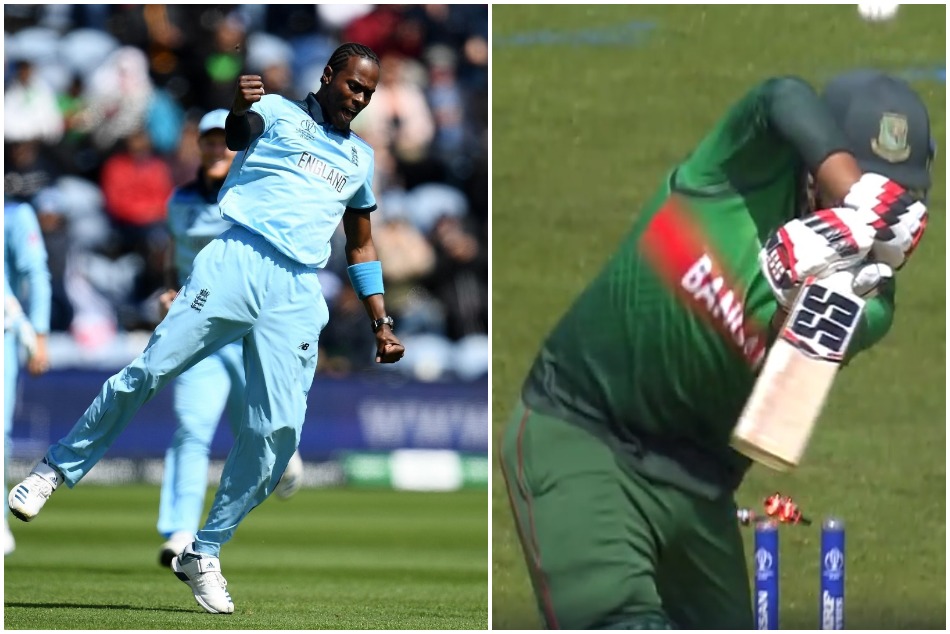 CWC19: जब आर्चर की गेंद स्टंप उड़ाकर सीधी गिरी बाउंड्री रेखा के ऊपर, देखें VIDEO