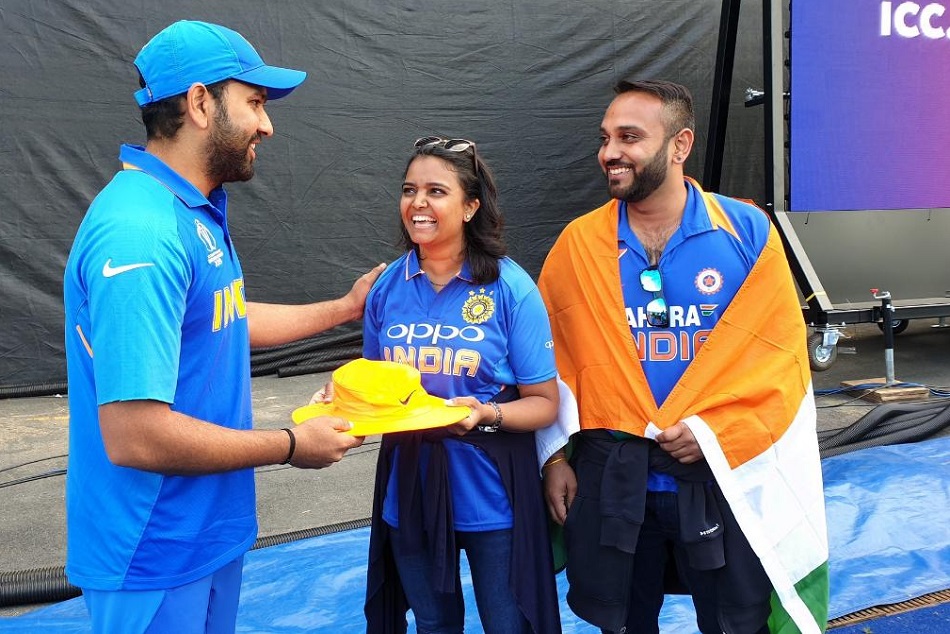 रोहित के छक्के से लगी इस फैन को चोट तो मिलकर पूछा हाल और दिया 'स्पेशल गिफ्ट'