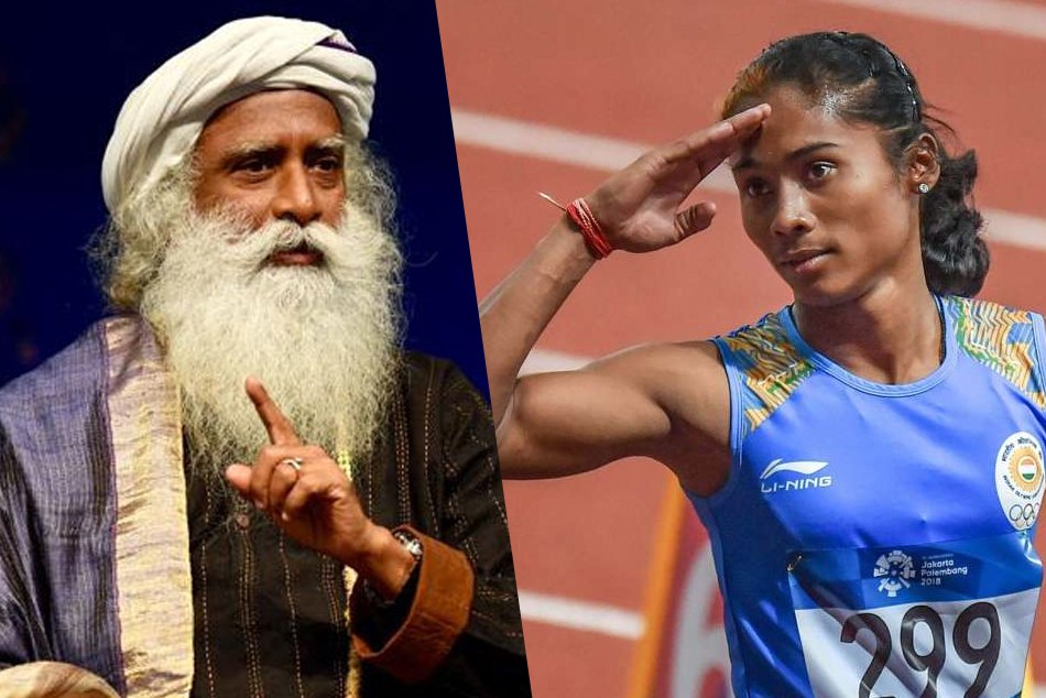 हिमा दास के लिए सदगुरू ने लिखा ऐसा शब्द, यूजर्स ने लगाई क्लास